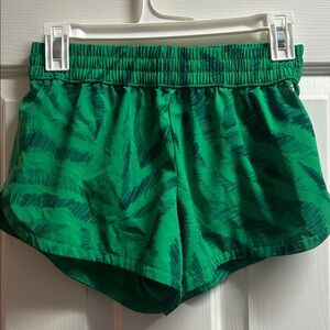 DSG Green Zebra Print Athletic Shorts XS
